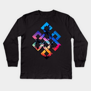 Geometric Summer Kids Long Sleeve T-Shirt